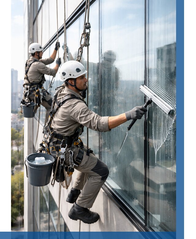 Мойка окон альпинистами в Белгороде от 4674 р. | ВЫСОТНИК-Блг