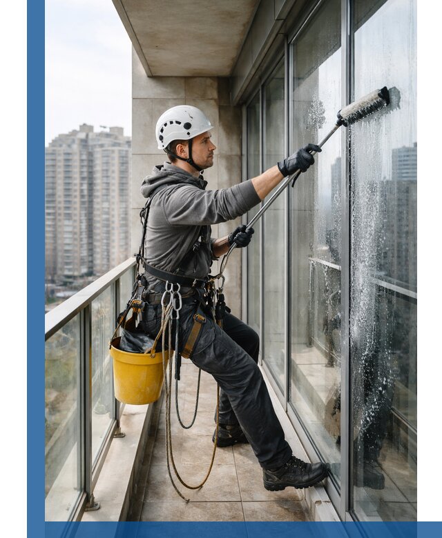 Профессиональная мойка балконного остекления в Белгороде