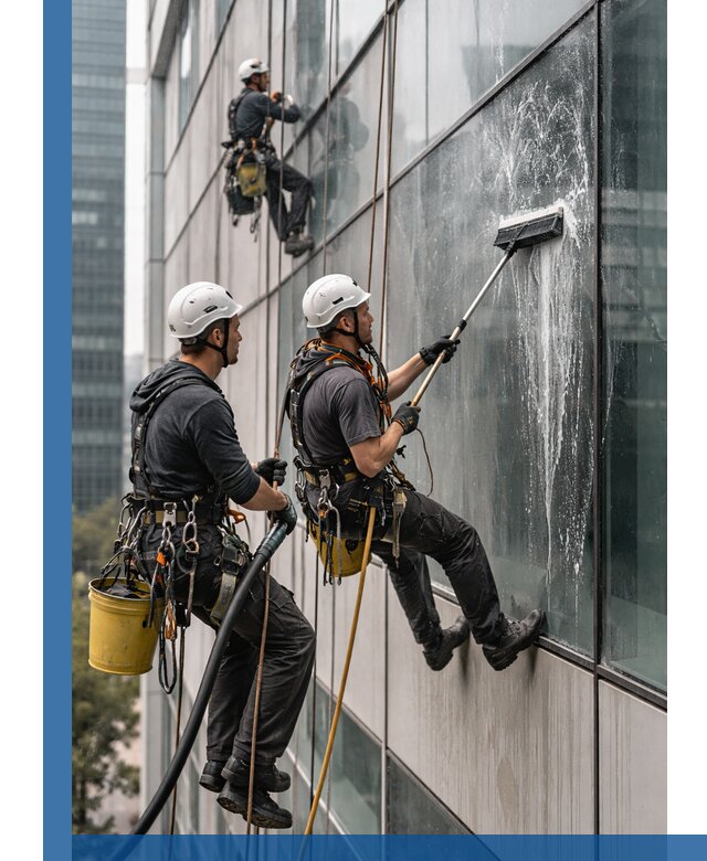 Профессиональная высотная мойка фасадов зданий в Белгороде