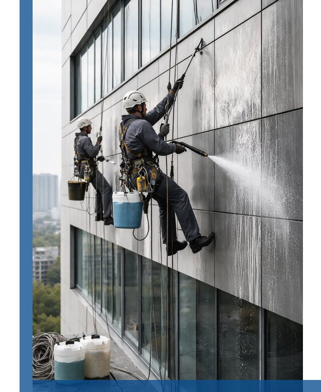 Профессиональная мойка вентилируемых фасадов в Белгороде