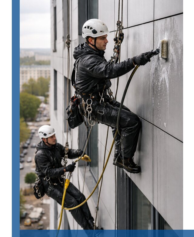 Профессиональная мойка фасада из композита в Белгороде