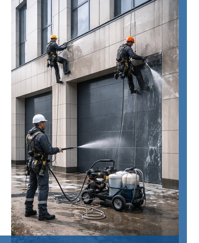 Послестроительная мойка фасада в Белгороде от 312 р. | ВЫСОТНИК-Блг