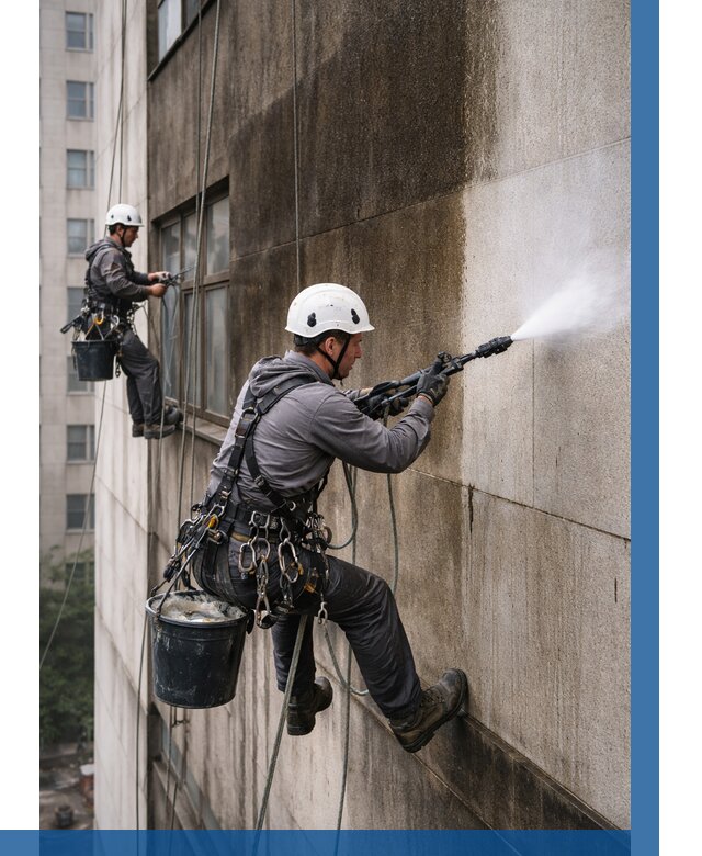 Очистка фасада от копоти в Белгороде от 260 р. | ВЫСОТНИК-Блг