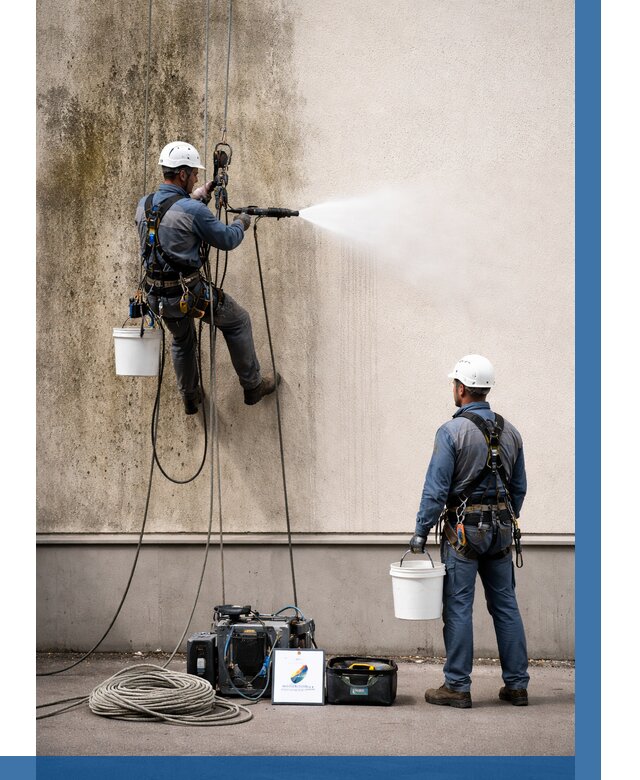 Очистка фасада от плесени в Белгороде от 312 р. | ВЫСОТНИК-Блг