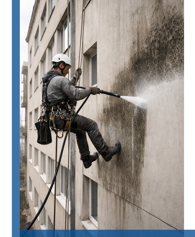 Профессиональная очистка фасадов от плесени в Белгороде