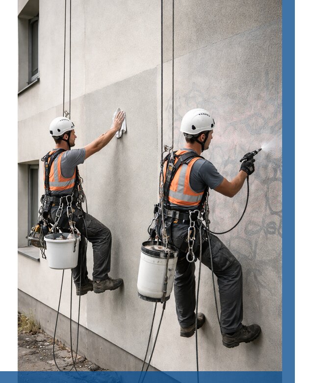 Антиграффити покрытие фасада в Белгороде от 623 р. | ВЫСОТНИК-Блг