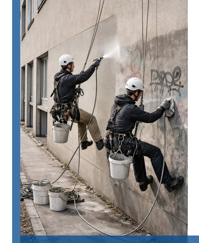 Антиграффити покрытие фасада с защитой от надписей в Белгороде