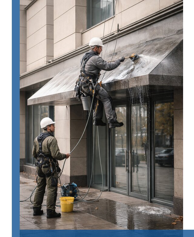 Профессиональная мойка козырьков и навесов в Белгороде