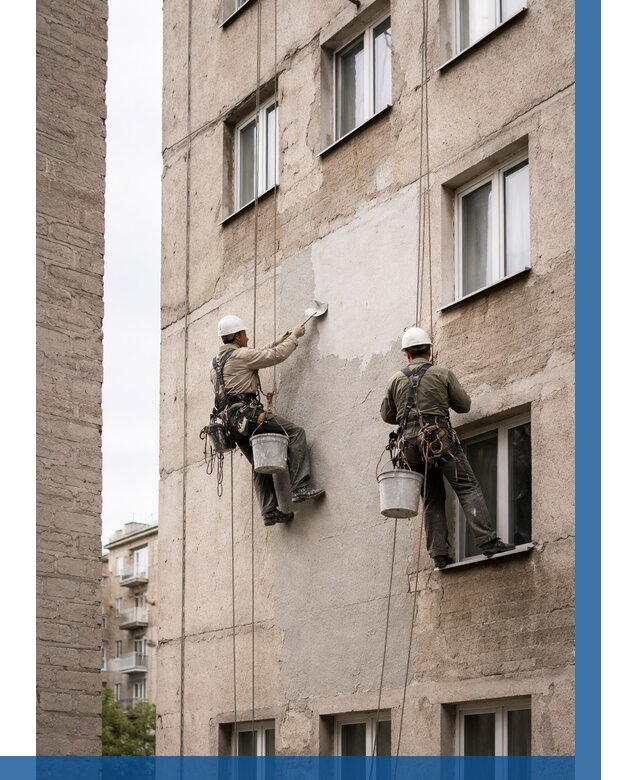 Косметический ремонт фасада в Белгороде от 1143 р. | ВЫСОТНИК-Блг