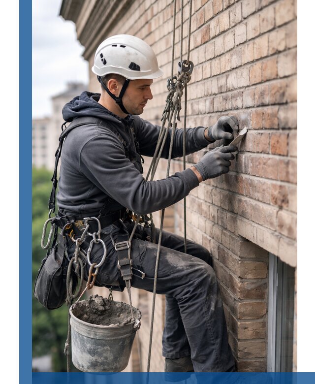 Качественный ремонт кирпичной кладки фасада в Белгороде с гарантией