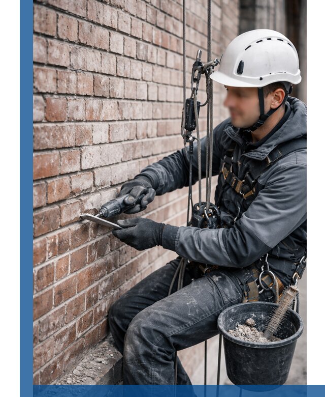 Расшивка кирпичных швов фасадов и стен, ремонт в Белгороде