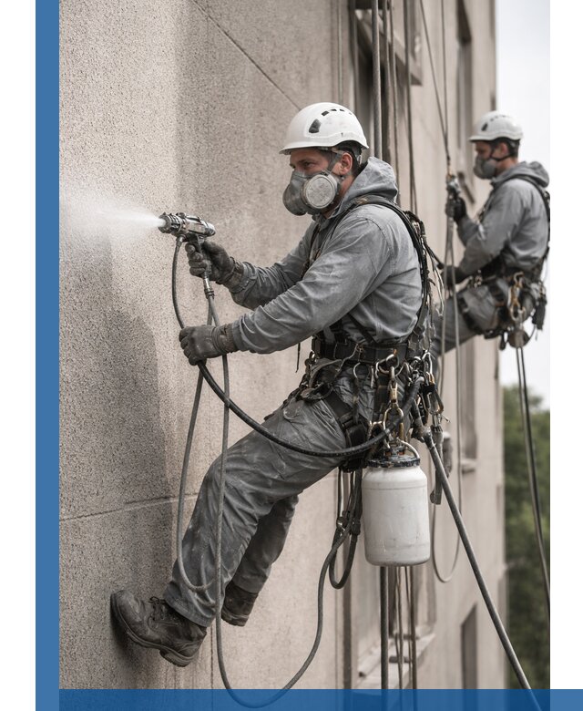 Безвоздушная покраска фасадов зданий в Белгороде профессионально