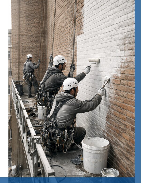 Покраска кирпичного фасада в Белгороде от 364 р. | ВЫСОТНИК-Блг