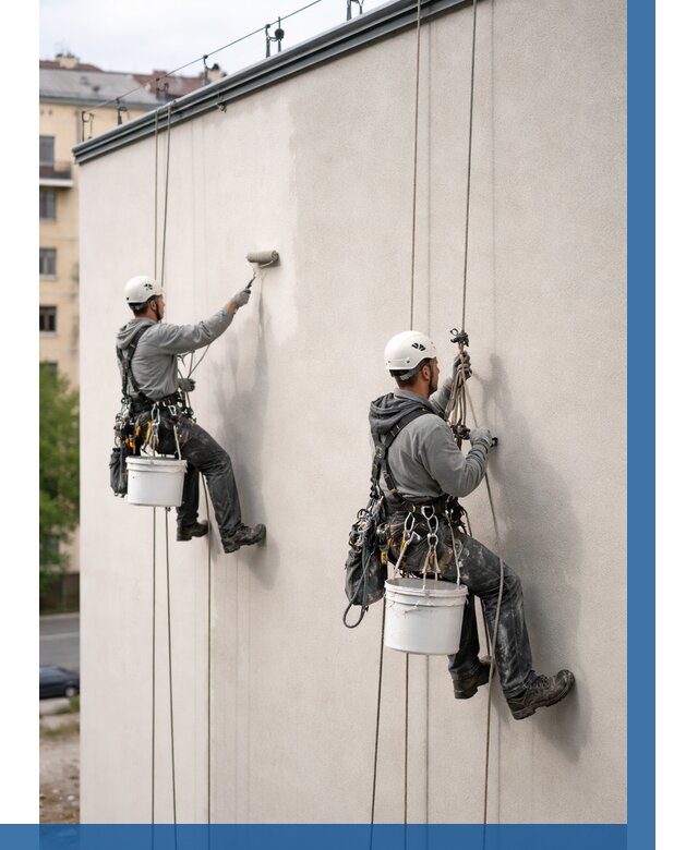 Покраска оштукатуренного фасада в Белгороде от 332 р. | ВЫСОТНИК-Блг