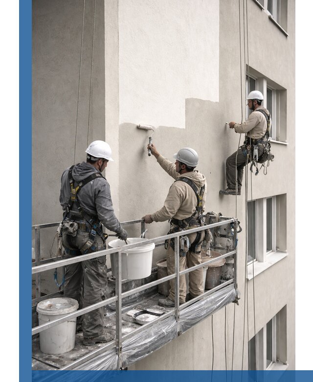 Покраска оштукатуренного фасада в Белгороде под ключ с гарантией