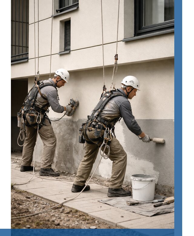 Окраска цоколя здания в Белгороде от 467 р. под ключ | ВЫСОТНИК-Блг