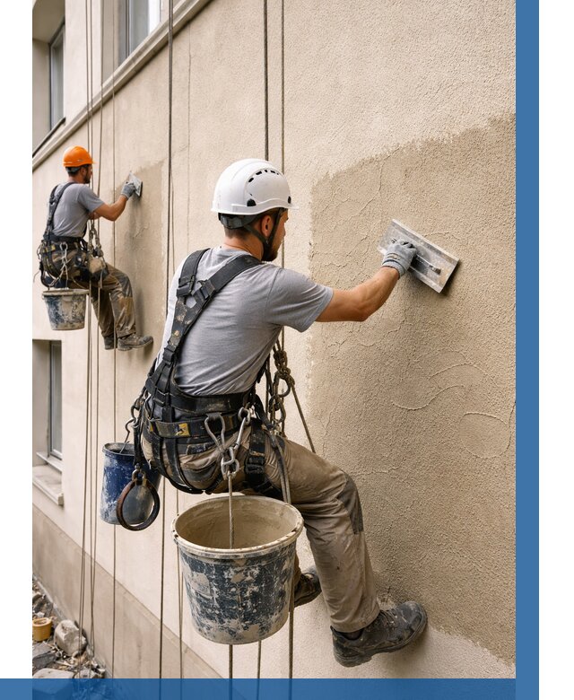 Декоративная штукатурка фасада в Белгороде от 1246 р. | ВЫСОТНИК-Блг