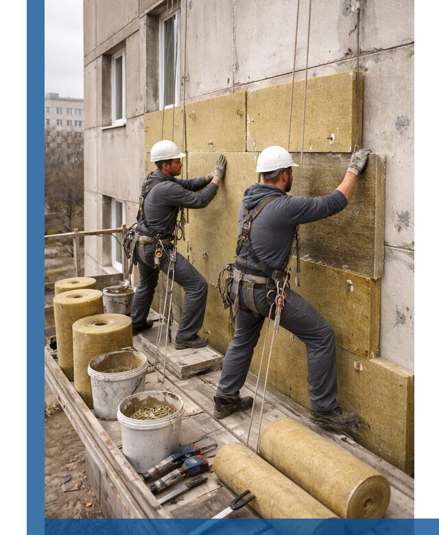 Утепление фасада минватой в Белгороде под ключ с гарантией