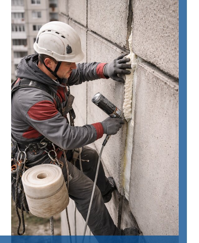 Утепление межпанельных швов в Белгороде от 727 р. | ВЫСОТНИК-Блг