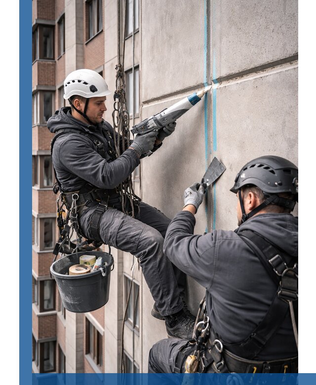 Вторичная герметизация швов фасада и кровли в Белгороде
