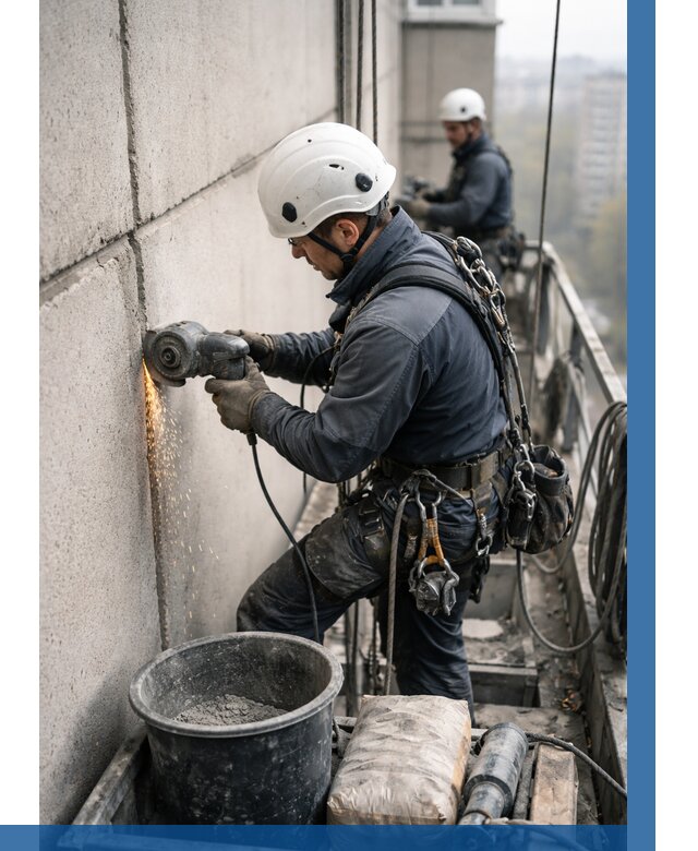 Штробление межпанельных швов в Белгороде от 1246 р. | ВЫСОТНИК-Блг