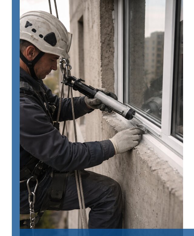 Герметизация оконных швов снаружи в Белгороде профессионально