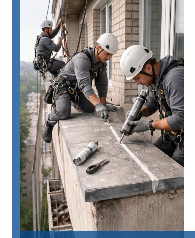 Герметизация балконного козырька в Белгороде профессионально