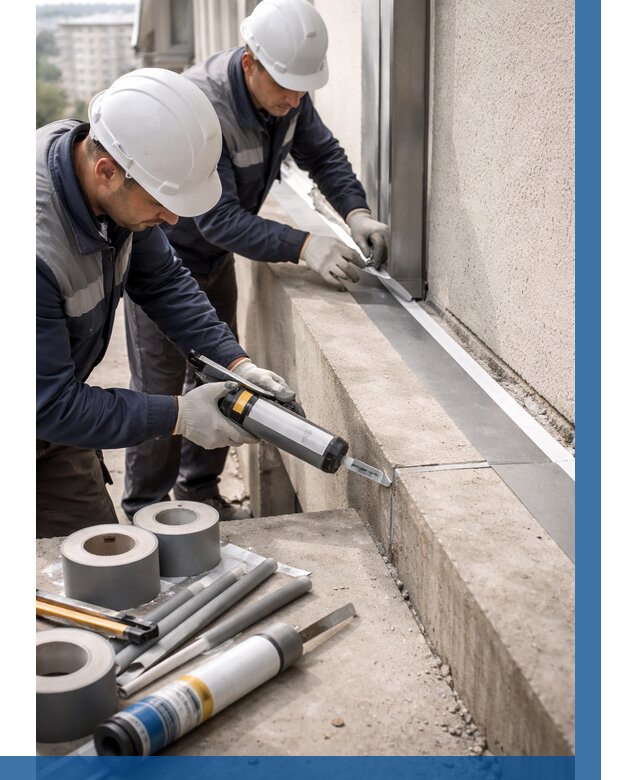 Герметизация примыкания балкона в Белгороде от 4674 р. | ВЫСОТНИК-Блг