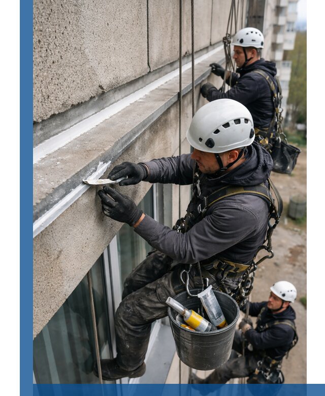 Герметизация примыкания балкона в Белгороде под ключ с гарантией