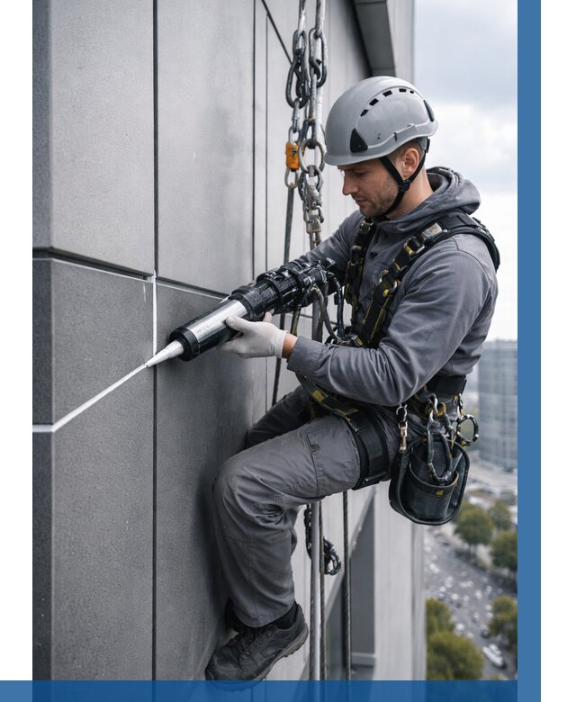 Герметизация стыков фасадных панелей в Белгороде от 6752 р.| ВЫСОТНИК-Блг