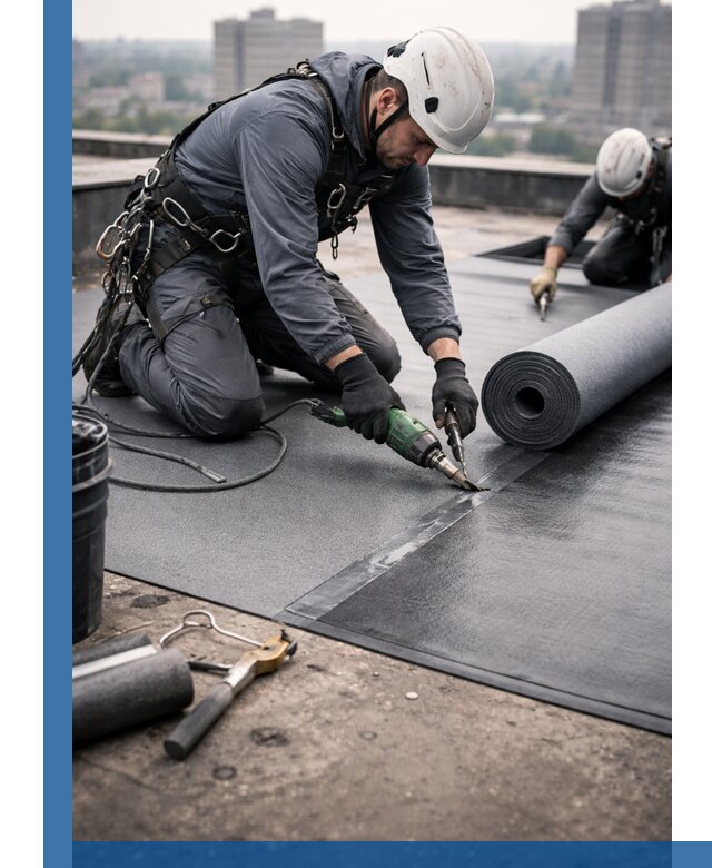 Ремонт мягкой кровли в Белгороде с выездом промальпинистов