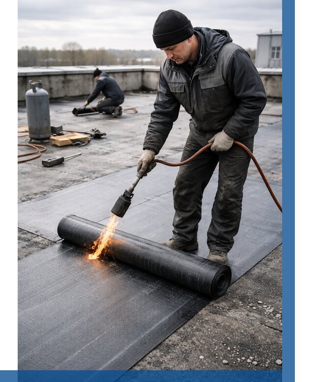 Ремонт наплавляемой кровли в Белгороде от 727 р. | ВЫСОТНИК-Блг