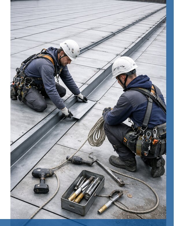 Ремонт фальцевой кровли в Белгороде от 727 р. | ВЫСОТНИК-Блг