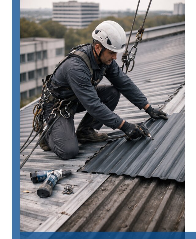 Ремонт профнастила на кровле в Белгороде, работы под ключ