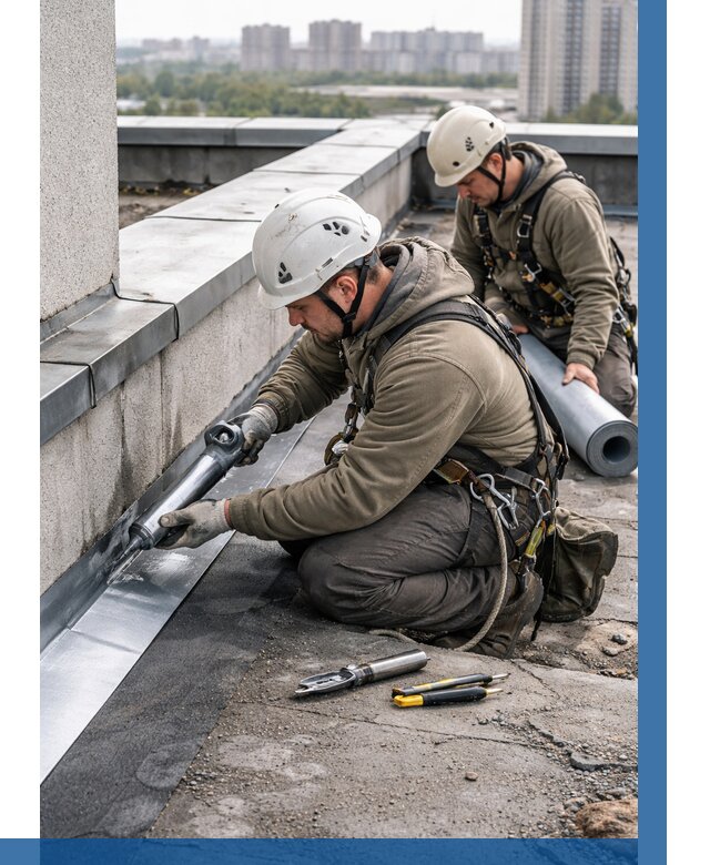 Ремонт кровельных примыканий в Белгороде от 1246 р. | ВЫСОТНИК-Блг