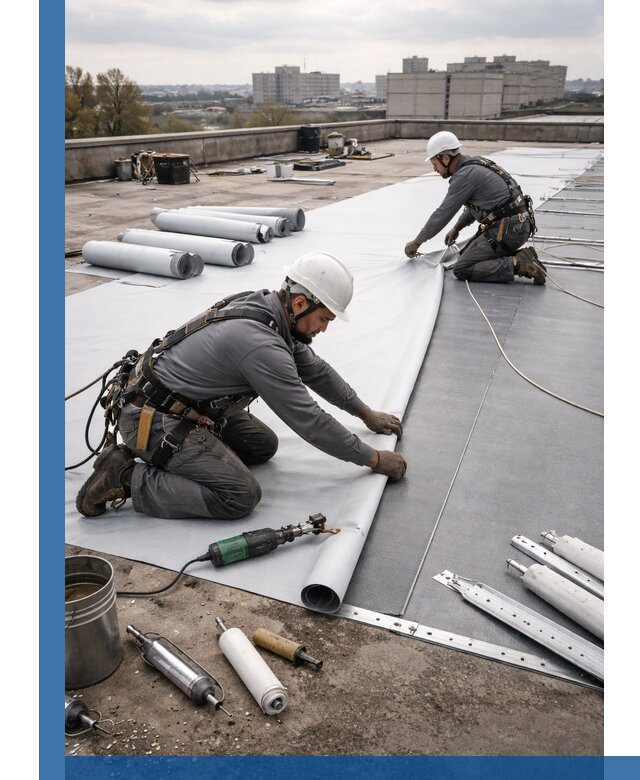 Монтаж мембранной кровли в Белгороде для промышленных зданий