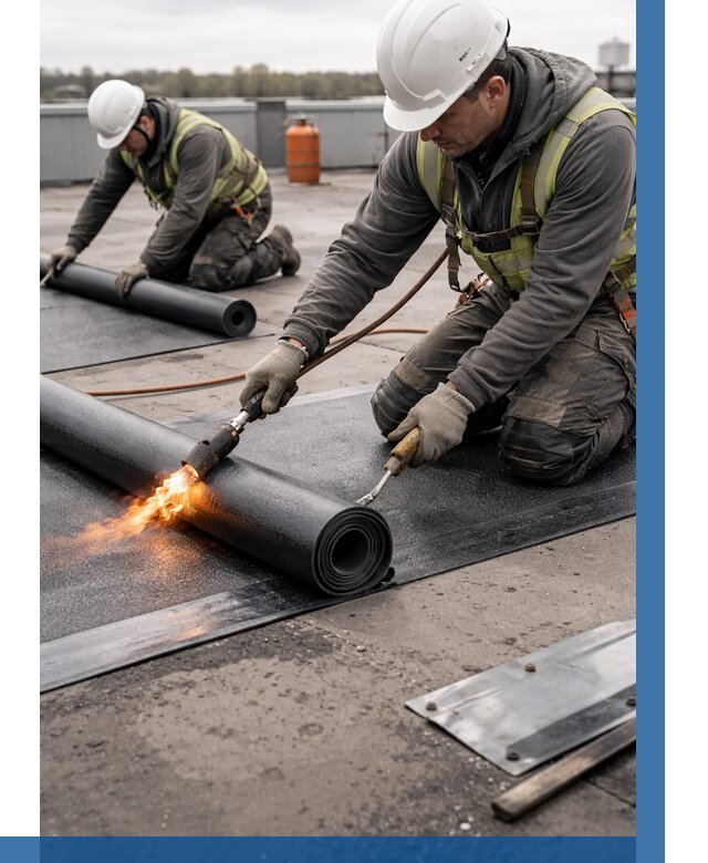 Монтаж наплавляемой кровли в Белгороде от 883 р. — ВЫСОТНИК-Блг