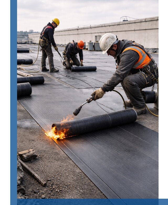 Монтаж наплавляемой кровли в Белгороде профессионально