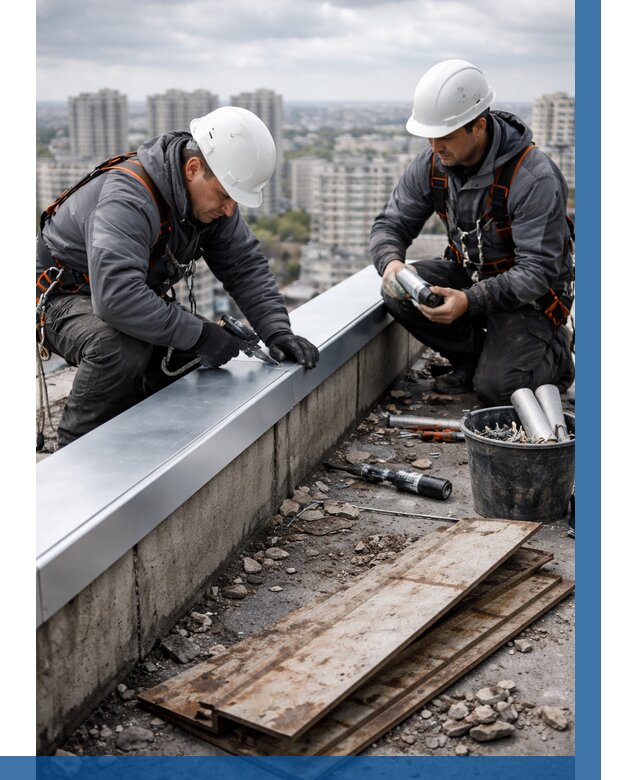 Замена парапетных крышек под ключ в Белгороде от 1246 р. | ВЫСОТНИК-Блг