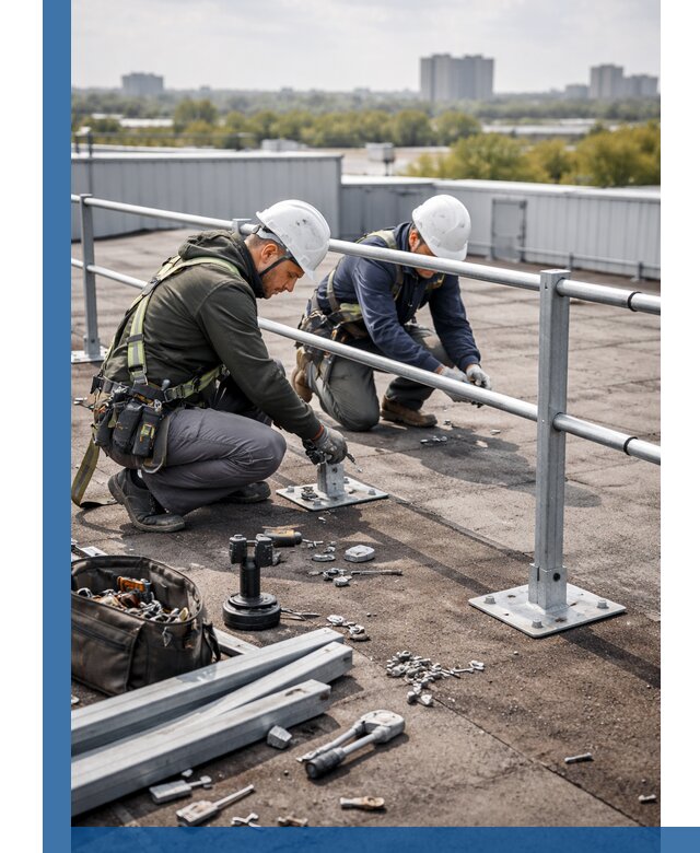 Монтаж кровельного ограждения в Белгороде под ключ с гарантией