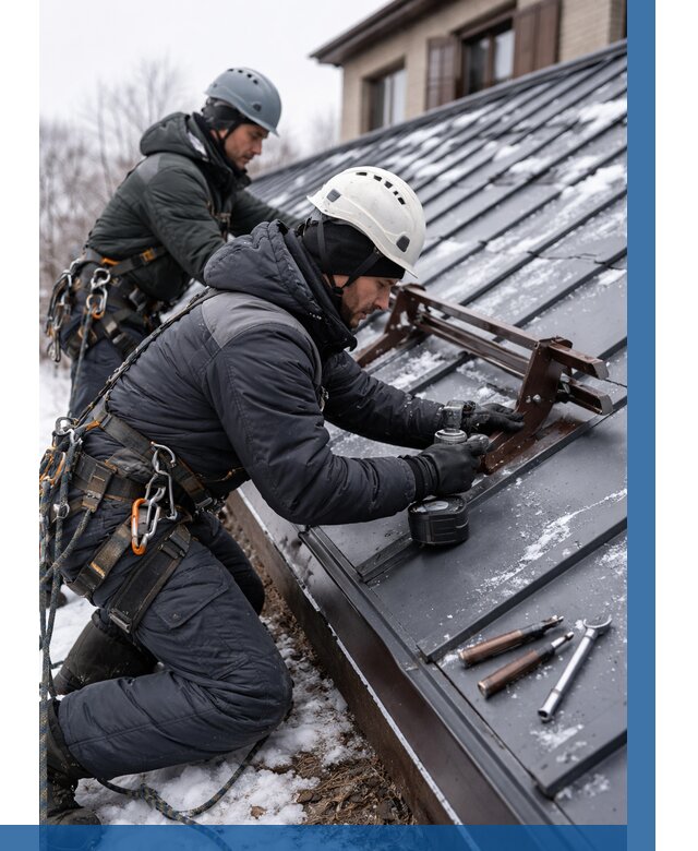 Монтаж снегозадержателей в Белгороде от 467 р. | ВЫСОТНИК-Блг