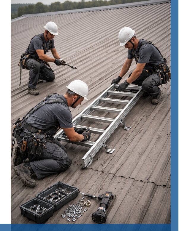 Монтаж кровельной лестницы в Белгороде от 4674 р. | ВЫСОТНИК-Блг