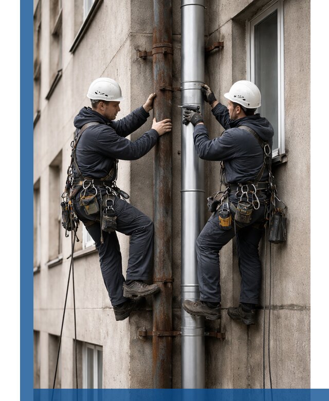 Замена водосточных труб в Белгороде: монтаж и демонтаж под ключ