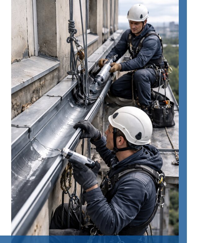 Ремонт водосточных желобов в Белгороде от 6752 р. | ВЫСОТНИК-Блг