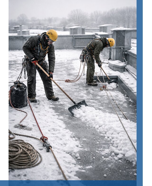 Очистка крыши от снега в Белгороде от 7790 р. | ВЫСОТНИК-Блг