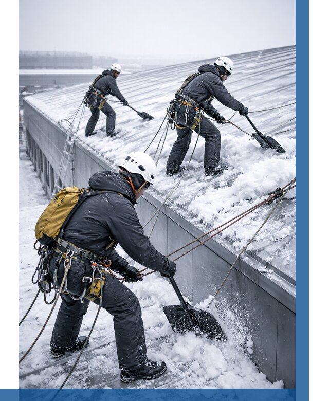 Очистка навесов от снега в Белгороде от 4674 р. | ВЫСОТНИК-Блг