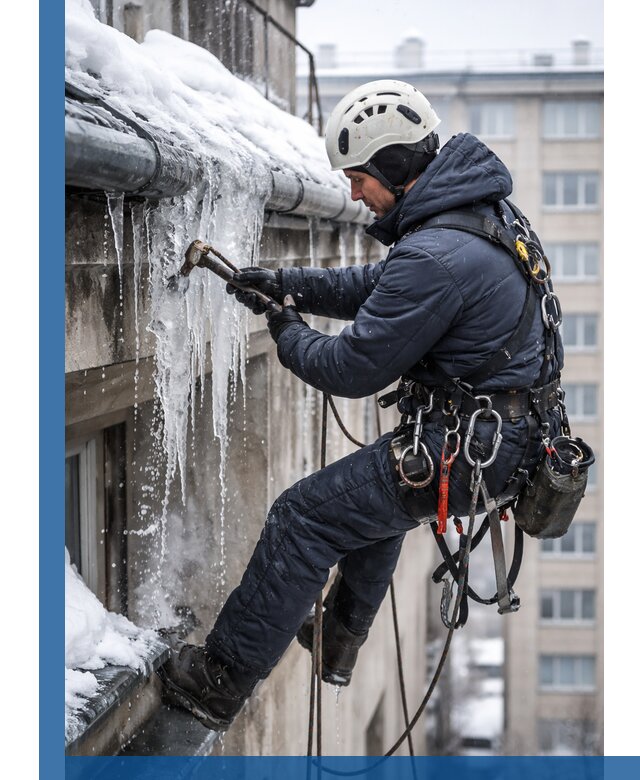 Удаление наледи и чистка водостоков в Белгороде оперативно и безопасно