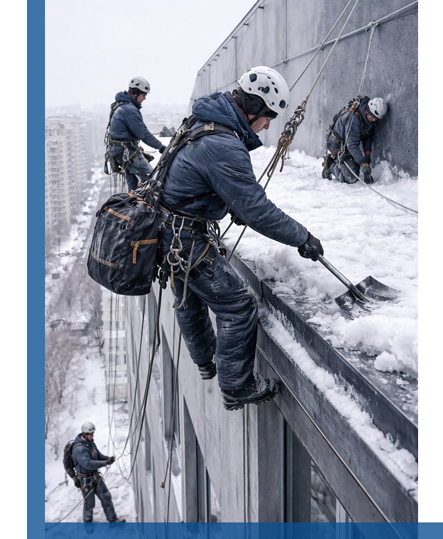 Абонентское обслуживание кровли зимой в Белгороде регулярный уход