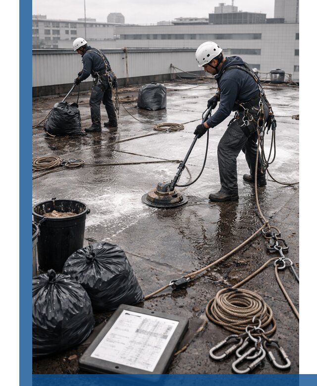 Плановая очистка кровли по графику в Белгороде для безопасности