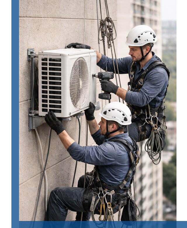 Монтаж внешнего блока кондиционера в Белгороде установка и крепление